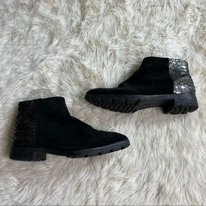 Luxury Rebel Black Suede Booties 38